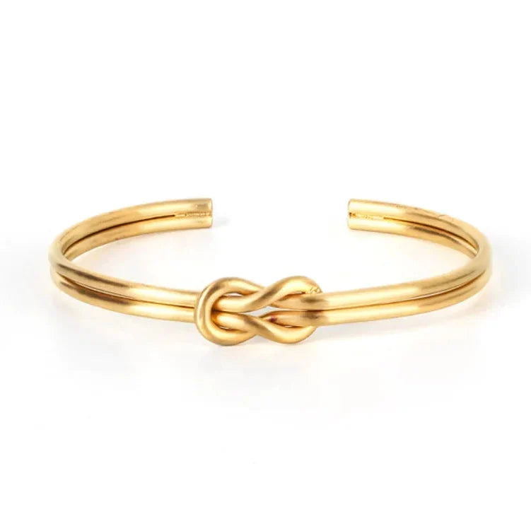 Bracelet ajustable avec noeud pour homme or