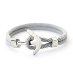 Bracelet ancre gris