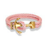 Bracelet ancre homme rose
