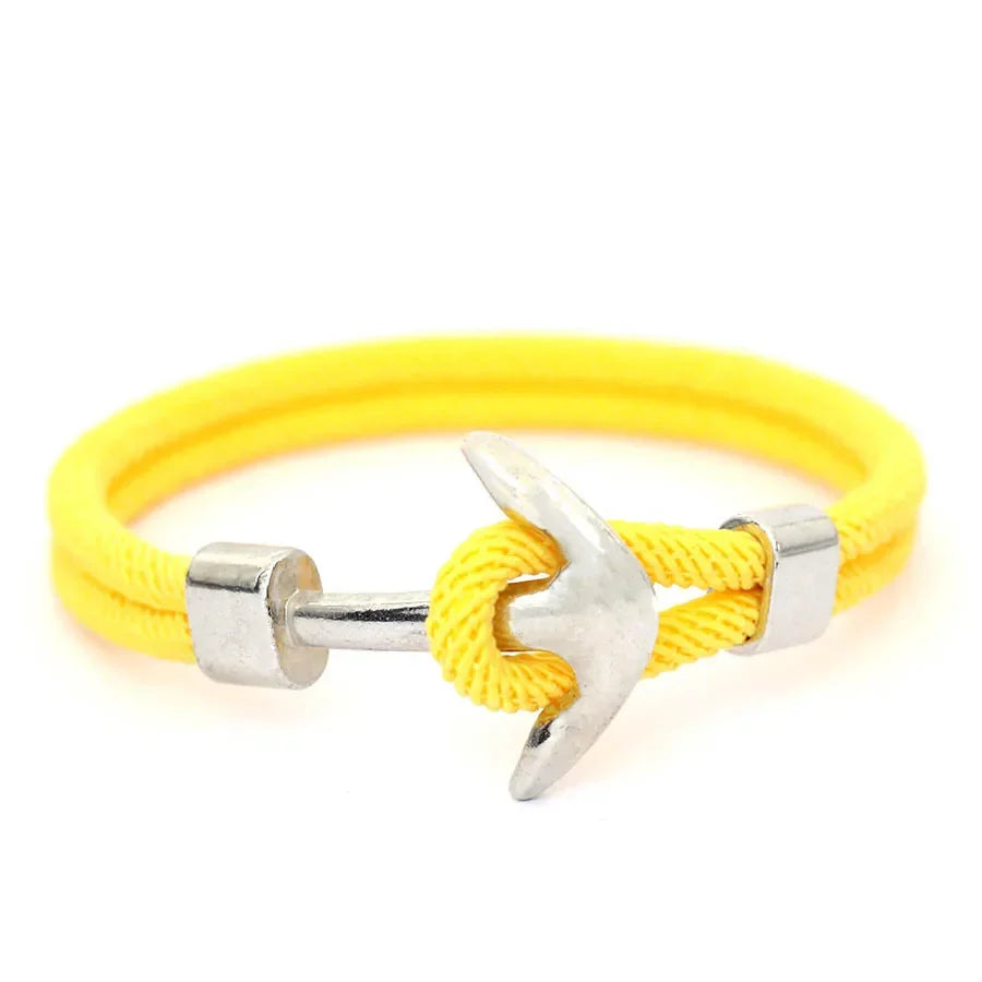 Bracelet ancre jaune