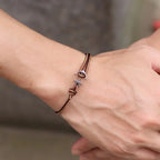 Bracelet ancre marin marron
