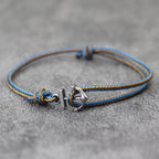 Bracelet ancre marin bleu