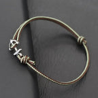 Bracelet ancre marin vert clair