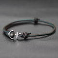 Bracelet ancre marin vert foncé