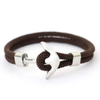 Bracelet ancre marron