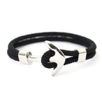 Bracelet ancre noir
