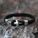 Bracelet ancre noir