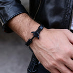 Bracelet ancre noire