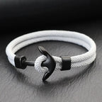 Bracelet ancre noire gris