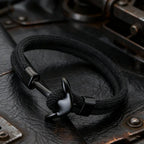 Bracelet ancre noire noir