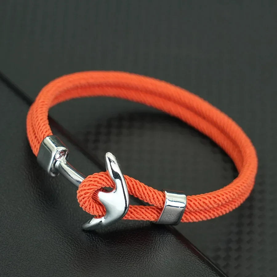 Bracelet ancre orange