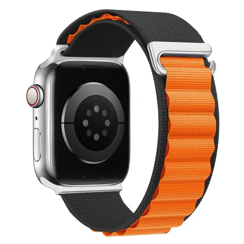 Apple Watch Sport Loop Band black orange