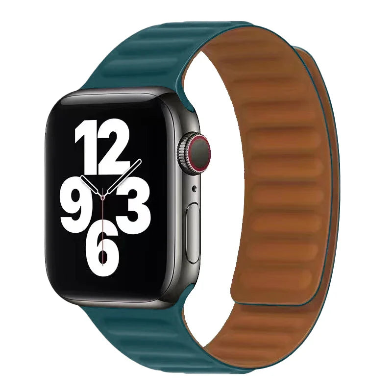 Apple Watch Band with Green Magnetic Clasp