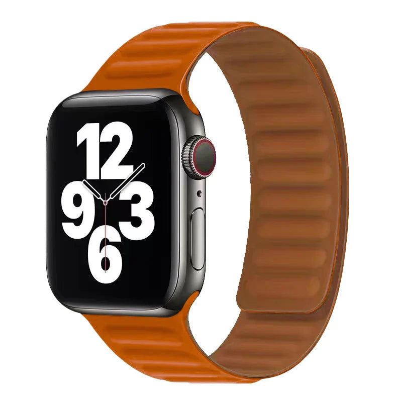 Apple Watch Band with Orange Magnetic Clasp