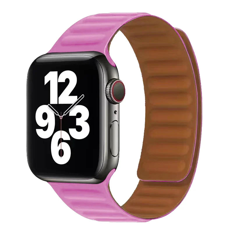 Apple Watch Band with Pink Magnetic Clasp