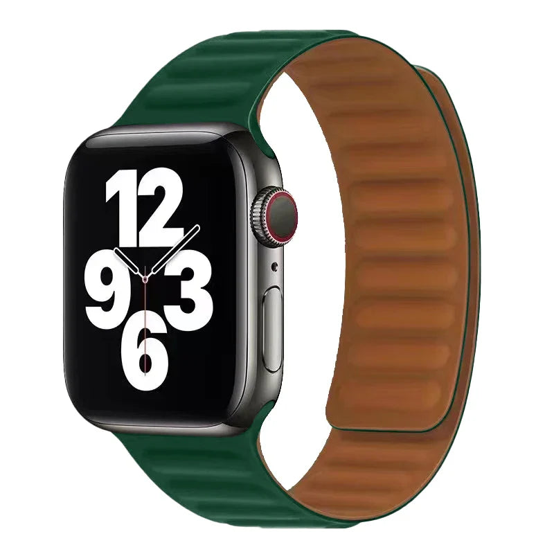 Apple Watch Band with Green Magnetic Clasp
