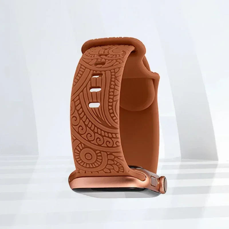 Apple Watch Band with Brown Patterns