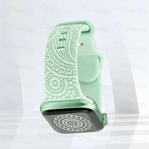 Bracelet Apple Watch à Motifs vert