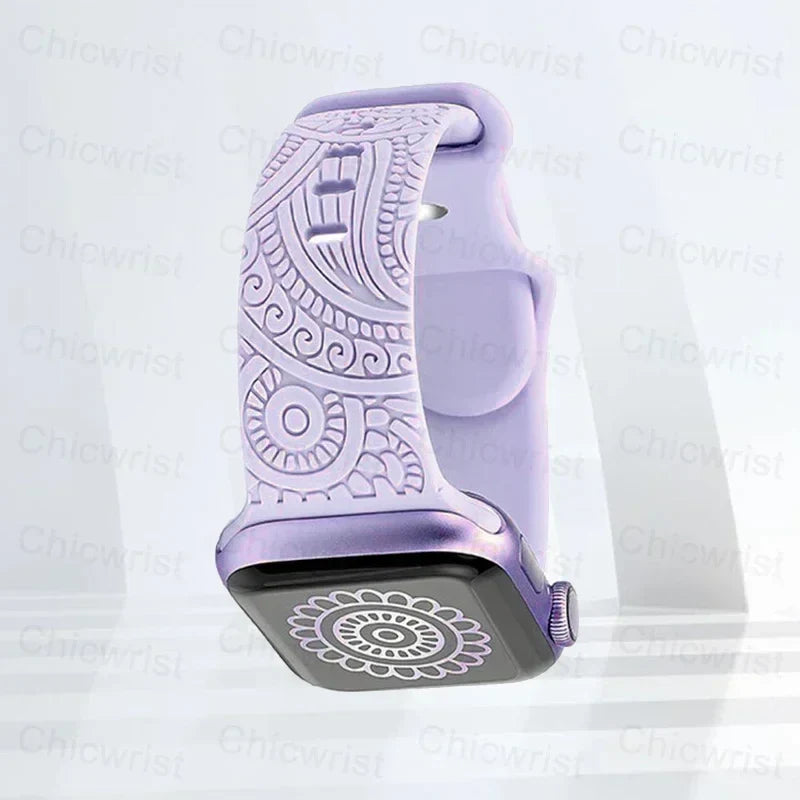 Apple Watch Band with Purple Patterns