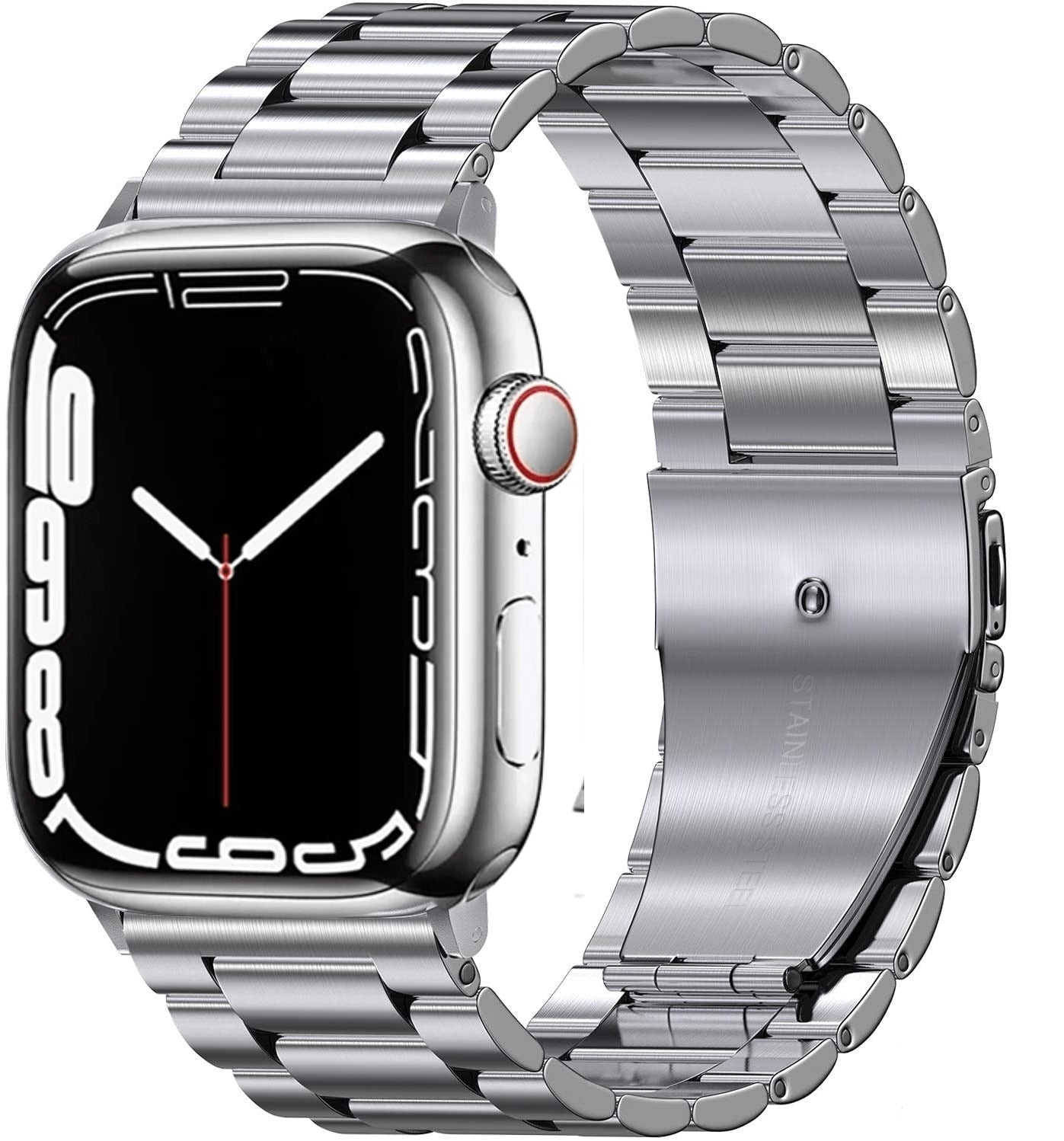 Ultra Durable Silver Steel Apple Watch Band