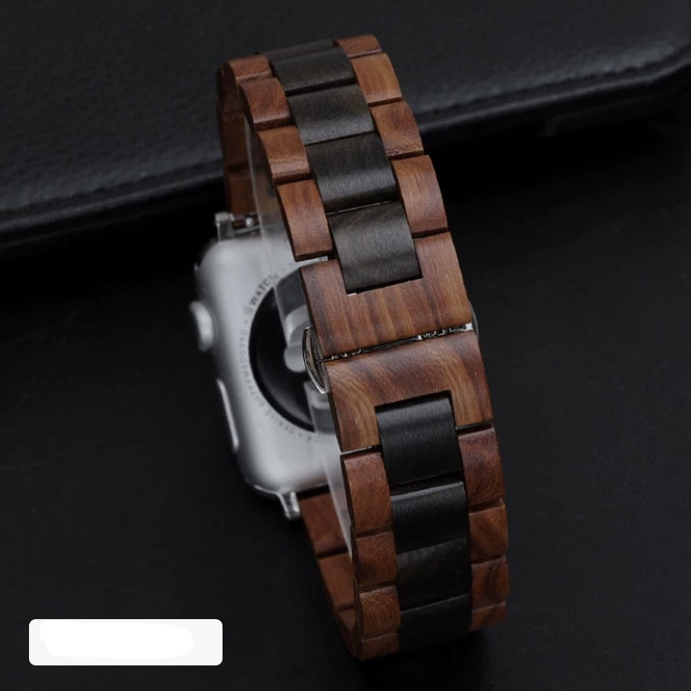 Apple Watch Wooden Bracelet brown and black