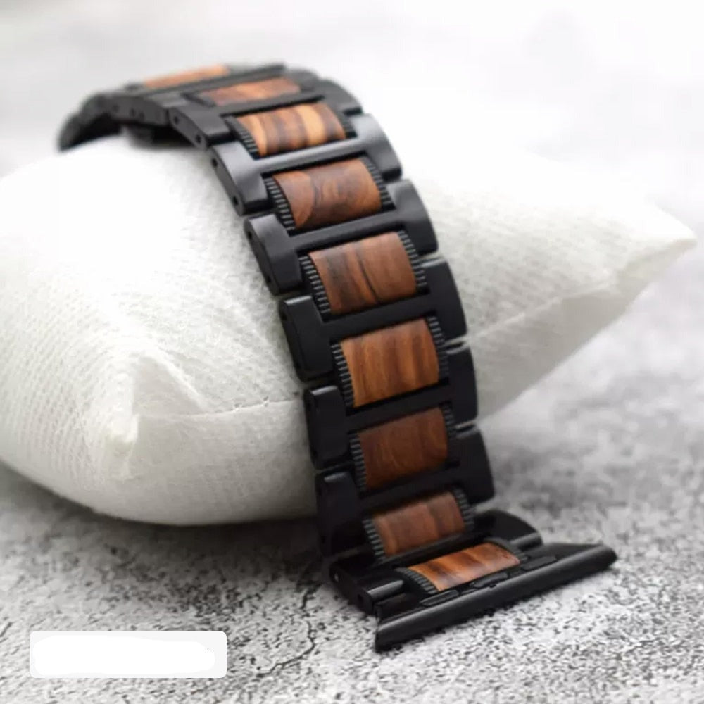 Apple Watch Wooden Bracelet brown and black