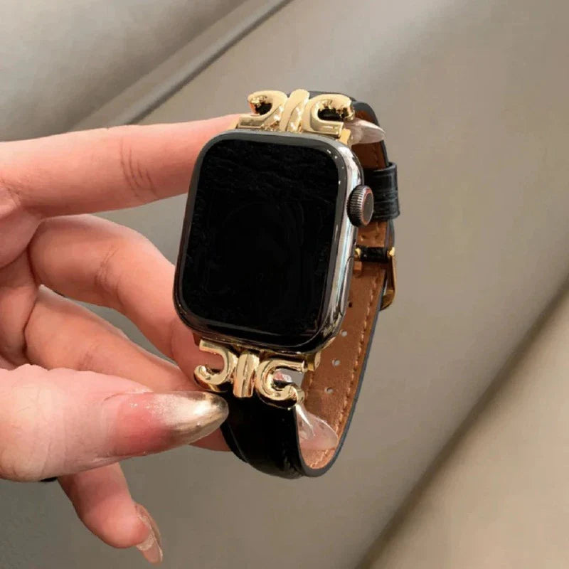 Apple Watch Leather Strap for Women Black