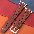 Apple Watch Genuine Leather Strap brown and silver