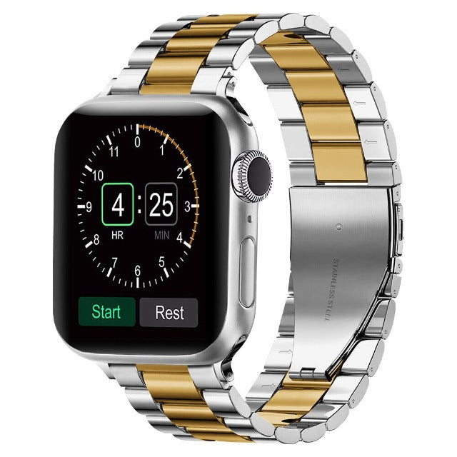 Apple Watch Band in Silver and Gold Metal