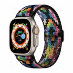 Apple Watch Woven Nylon Strap in Rainbow
