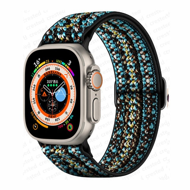 Apple Watch Woven Nylon Strap in Turquoise