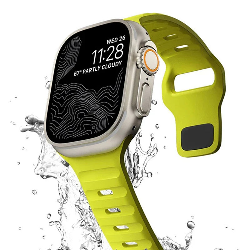 Apple Watch Band in Yellow Surgical Silicone