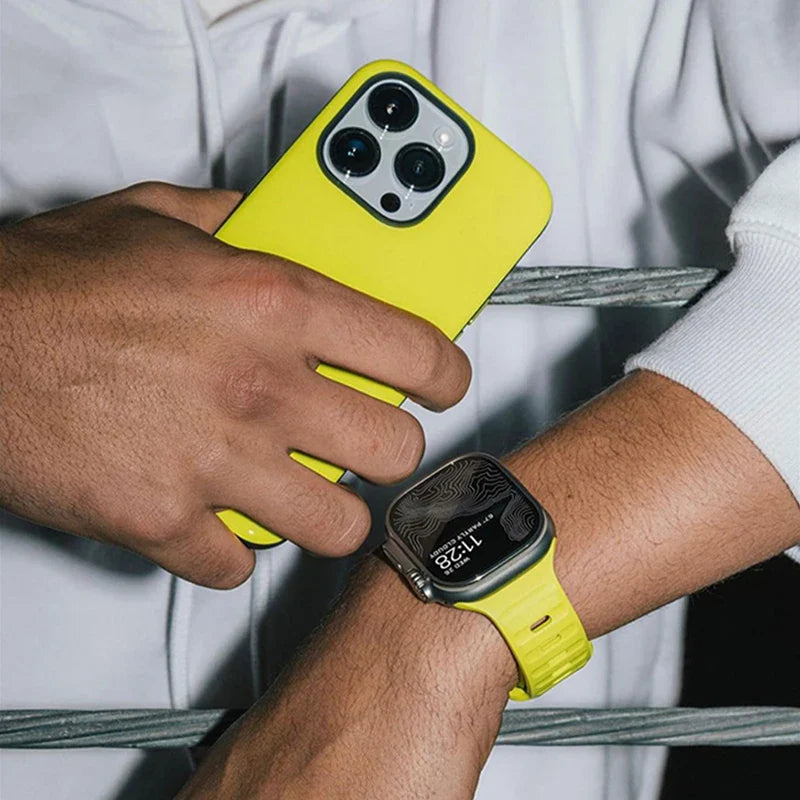 Apple Watch Band in Yellow Surgical Silicone