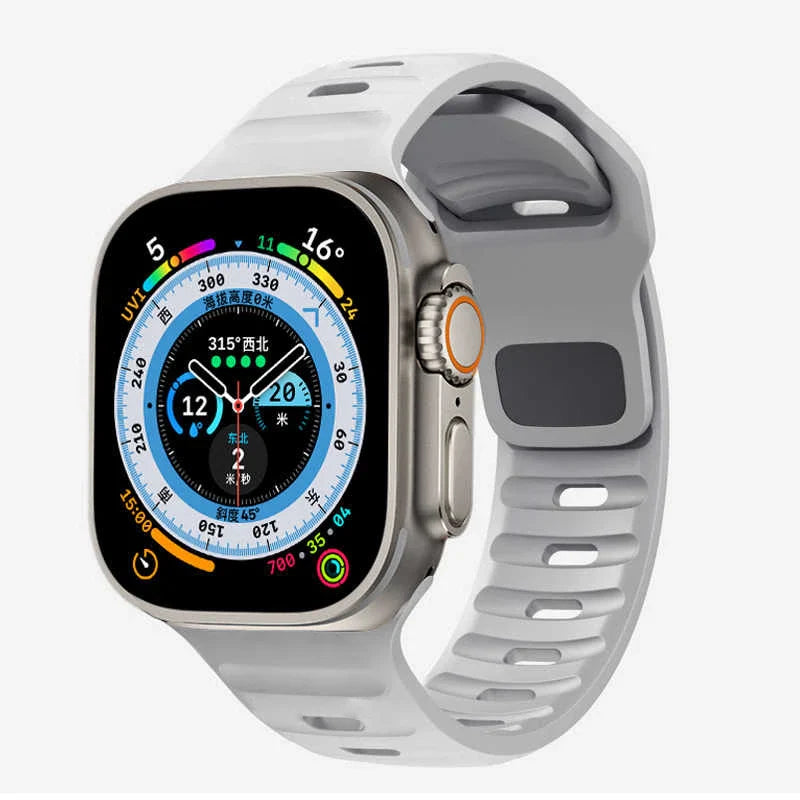 Apple Watch Band in Gray Surgical Silicone