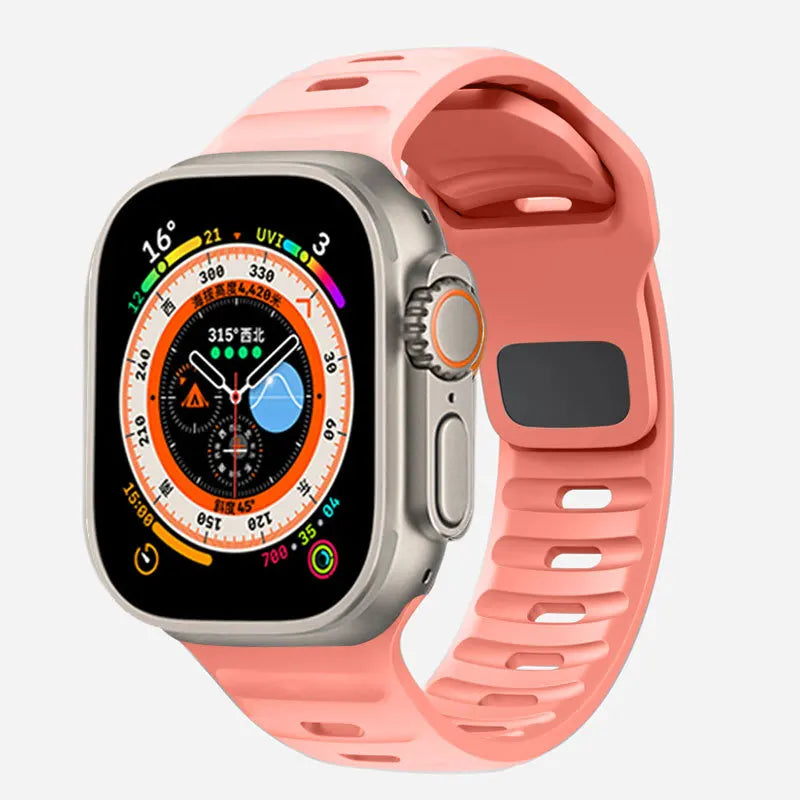 Apple Watch Band in Pink Surgical Silicone
