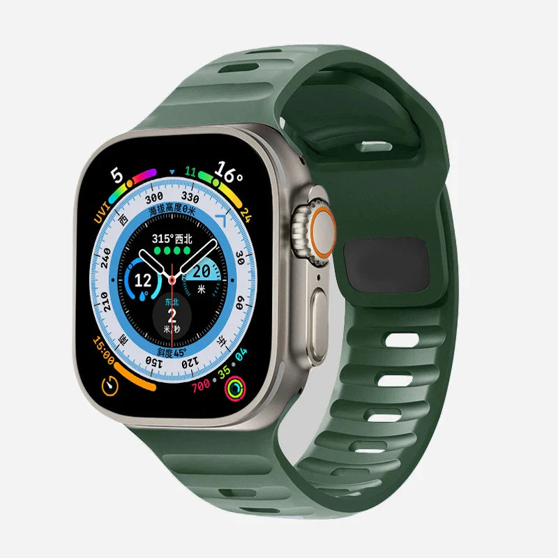 Apple Watch Band in Green Surgical Silicone