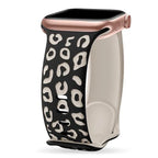 Apple Watch Leopard Beige Black Strap