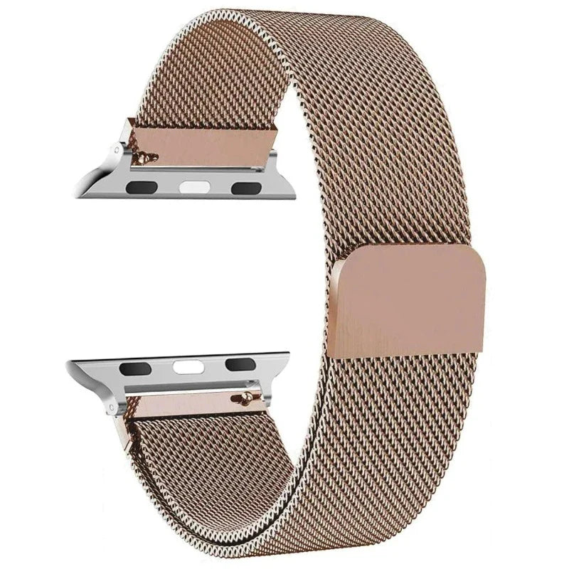 Rose Gold Magnetic Apple Watch Steel Bracelet