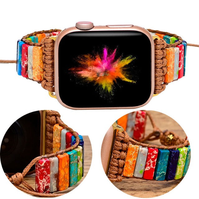 Apple Watch Bracelet Natural 7 Chakras Stone