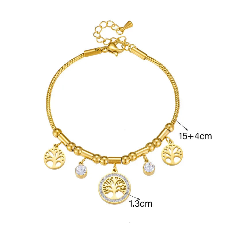 Tree of Life Bracelet with Zircon