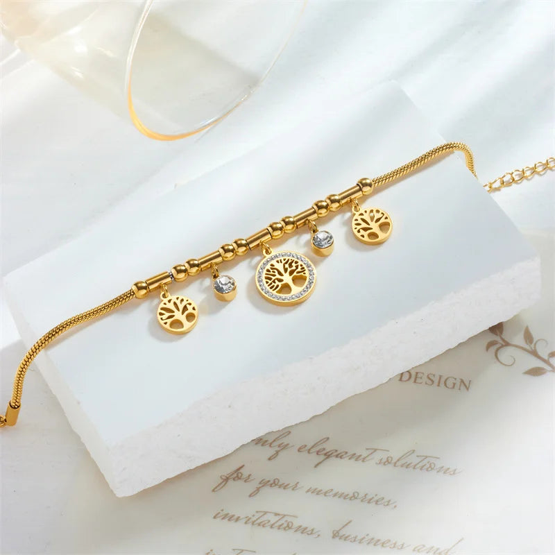 Tree of Life Bracelet with Zircon