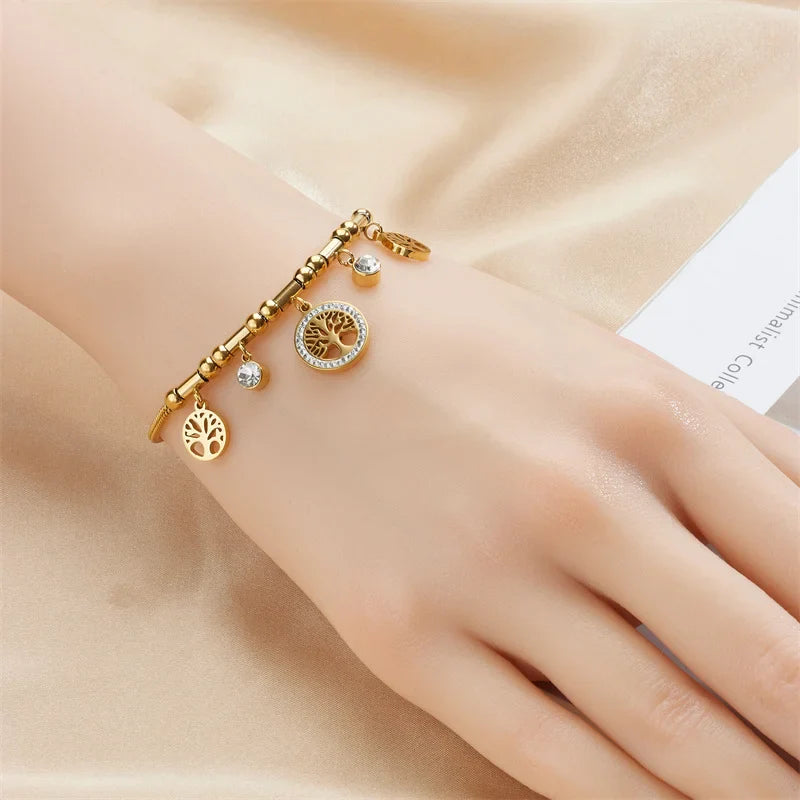 Tree of Life Bracelet with Zircon