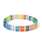 Bracelet arc-en-ciel rose