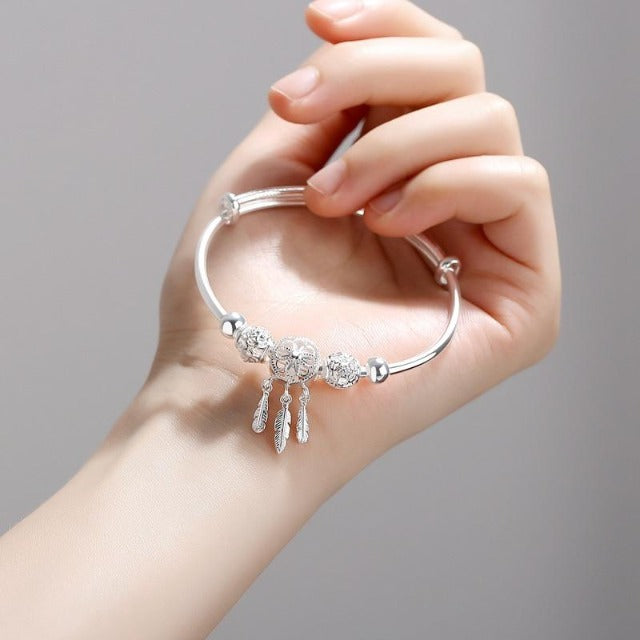 Dreamcatcher Bracelet Silver Chain