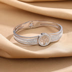 Bracelet with Tree of Life and Silver Crystal