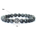 Bracelet with Compass Rose in Natural Stones