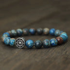 Bracelet with Compass Rose in Natural Stones phoenix