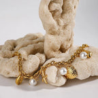 Bracelet avec Coquillages et Perles Blanches