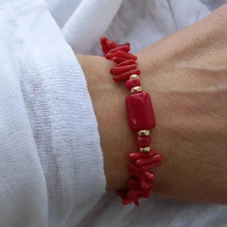 Bracelet with Red Coral