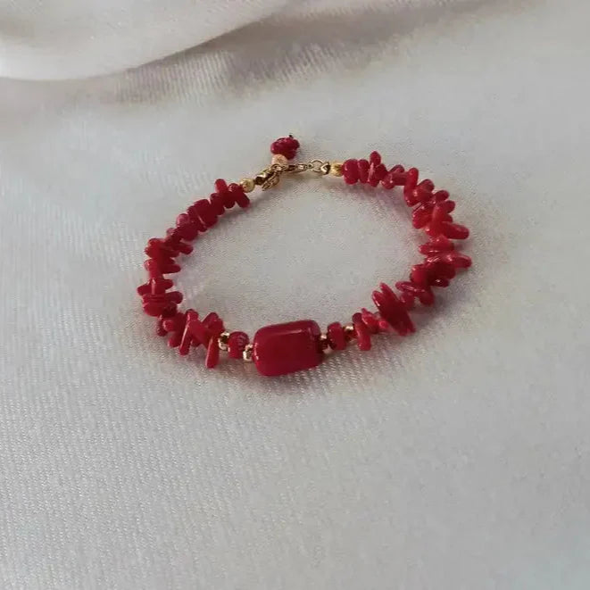 Bracelet with Red Coral